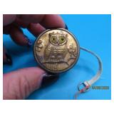 Antique Germany OWL 1.5" Cloth Tape Measure