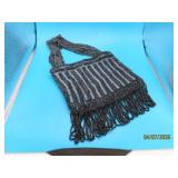 Fantastic 6.5" Beaded Antique Handbag Carry Dangle