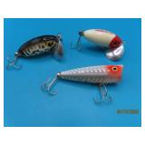 (3) vintage HEDDON etc 2"ish Fishing Lures