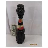 vtg 1978 Black POODLE Dog Chianti Wine Bottle MCM