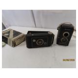 (2) antique Cameras Decor~AS IS Kodak/Ansco