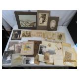 LOT asst c1890s Ephimera + Photos etc.