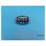 Sterling Pawn ZUNI Snake Eye Turq sz8 Ring