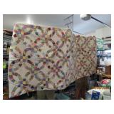 Impressive 84"ish Handsewn Stunning Quilt Blanket