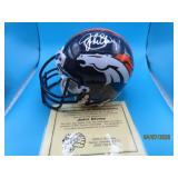 Autographed JOHN ELWAY Broncos Mini Helmet COA