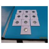 (10) c1910s Barber Silver US Dimes Coins
