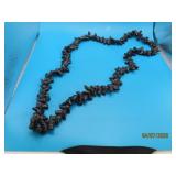 Native Black Pottery 32" BIRD Unusual Necklace Fet