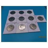 (10) c1970s/80s Kennedy Half Dollar Coins AU