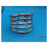 Stunning Pawn Sterling 5link Cuff Bracelet 53g