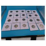 (20) asst Buffalo US Nickels Coin sleeved