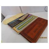 (3) asst vintage CRIBBAGE Game Boards