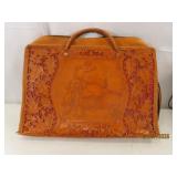 vintage Leather Intricate Tat Bronc Rider Bag asis