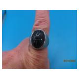 mens sz9.5 BlackStone BeetleFront Ring 8.4g
