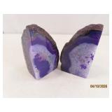 Set DarkPurple Amethyst 5" Bookends Minerals