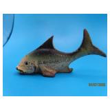 antique FISH Cast Iron 4.5" Paperweight AlbuquerNM