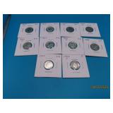 (10) silver pre64 Roosevelt US Coins Dimes