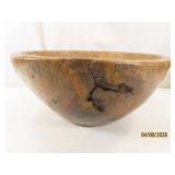 early Antique 11" Wooden "worked" Bowl NEAT Native