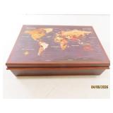 LikeNew 10" Wood Jewelry~Organizer DresserTop Box