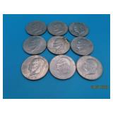 (9) asst loose EISENHOWER $1 US Coins