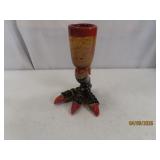 Handblown Art Glass 7.5" Dinosaur Foot Glass $