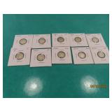 (10) pre64 Roosevelt Silver Dimes Coins