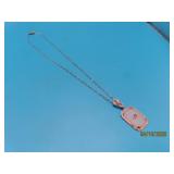 antique Victorian Sterling 16" Necklace + Pdt 3g