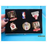6pc c1990s CHICAGO BULLS Pin Set Rodman/Pippen