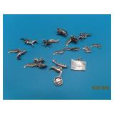 (11) Sterling Silver OREGON Themed Charms 30g