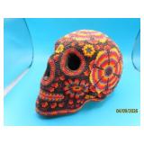 Huichol Beaded 6" SKULL HEAD Sculpture Figure