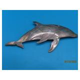 AJ PLATERO Navajo Sterling 3.75" DOLPHIN Pin 13g