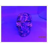 Rare Yooperlite UV Glowing 4" Carved Rock Skull $$