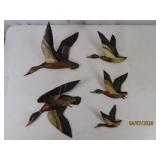 (5) Rare Antique O.H. PEHRSON Duck Wall Decoy Wood