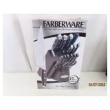 New FARBERWARE 15pc Kitchen Block Knife Set