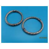 (2) Sterling MILOR Italy Solid 2.25" Bracelets 25g