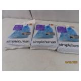 60count SIMPLE HUMAAN "H" 30-35L Trash Sacks Liner
