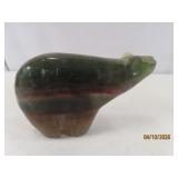 Carved Quartz Fluorite Indian BEAR 5.5" Carving