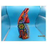 Huichol Beaded Art COYOTE 8.5" Sculpture NICE