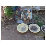 LOT various Cement & the like Yard Decor