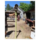 Vintage authentic RR Train Station Horn on pole