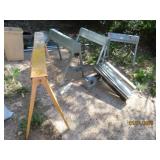 (7) Metal Folding HD Sawhorses