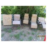 (5) BLISSbrand Patio ClothType Folding Loungers