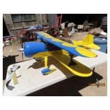 Dual Wing 60" yellow/blue R/C/ Airplane 16"prop