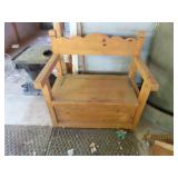 Rustic Wooden 38" Storage Bench