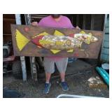 MCM Funky large 20x60 Fiberglass Fish Artwork