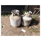 (2) BBQsize Propane Tanks 1-mod 1-old