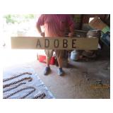 Historical "ADOBE RR" Crossing Metal Sign RARE
