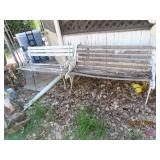 (2) 48"ish AS IS Wood/Metal Park Benches
