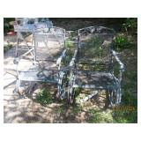 (2) XWide Rocking Metal Patio Chairs