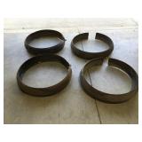 Four 1935 1936 Ford metal spare tire covers