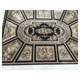 Large floral area rug 95" x 126"
